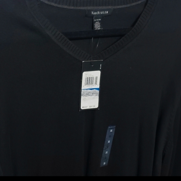 Black V Neck Sweater* 100% Cotton *NWT* Sz XL * - Picture 5 of 6